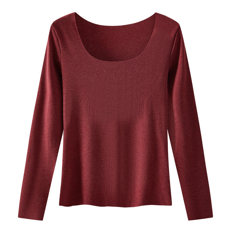 Fashionable Women's Crew-neck Base Layer Top