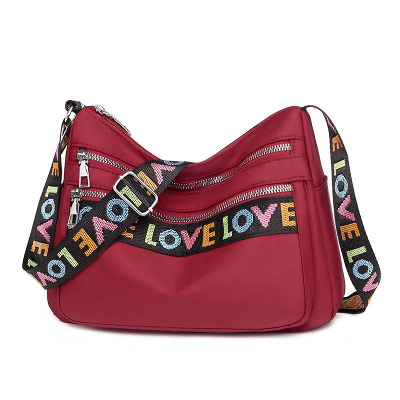 Oxford Cloth Crossbody Shoulder Bag Large Capacity Multi-pocket