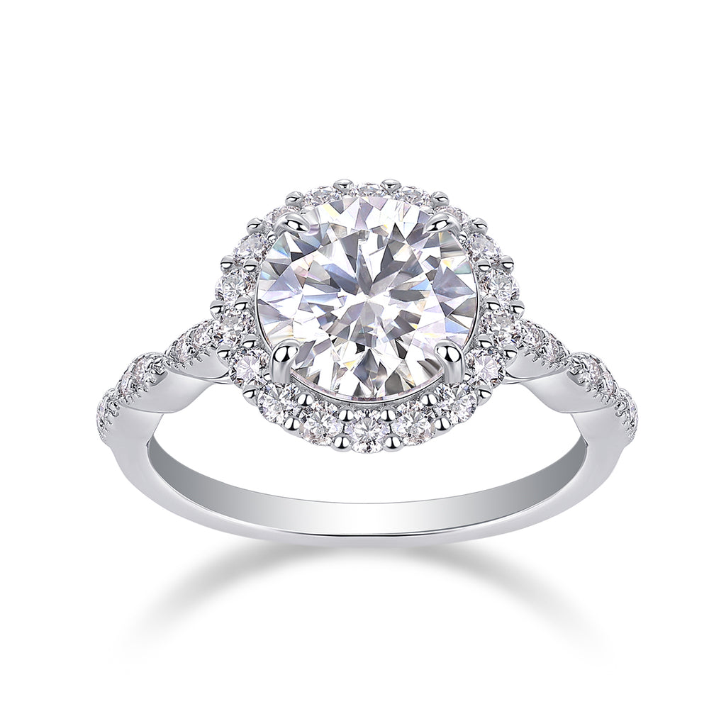 1Starlight Shining - A Fashionable Jewelry Ring Set With 3-carat Moissanite S925 Sterling Silver And Platinum-plated Diamond Prohibit TikTok sales