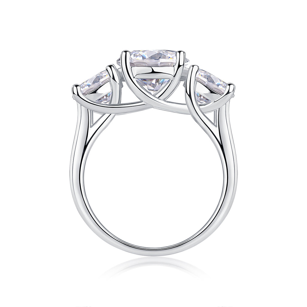 1Three Lives Of Fortune - A Fashionable And Luxurious Jewelry Piece Set With 3-carat Moissan Diamond S925 Sterling Silver And Platinum-plated Diamond Prohibit TikTok sales