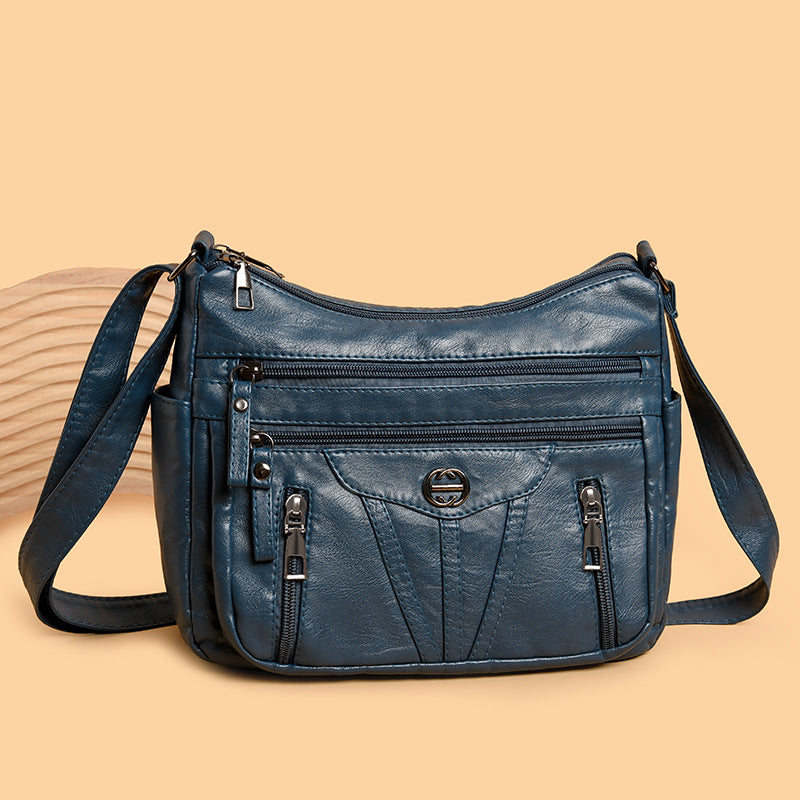 Large Capacity Fashion New Ladies Soft Leather Backpack Bag