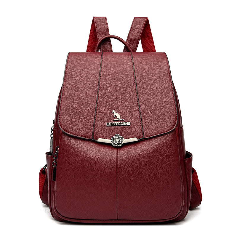 New Women's Backpack PU Soft Leather Textured Casual And Lightweight