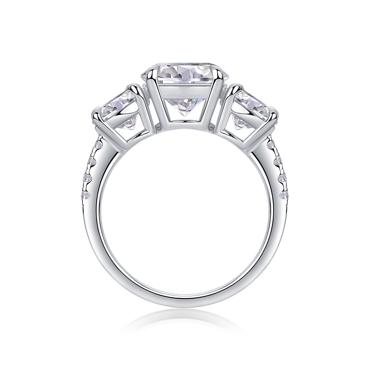 1Three Shining Stars - A Fashionable And Luxurious Jewelry Piece Set With 3-carat Moissanite S925 Sterling Silver And Platinum-plated Diamond Prohibit TikTok sales