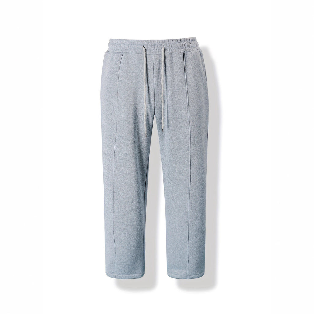 Autumn And Winter Loose Straight Drooping Pants Mid-waisted Figure Flattering Sports Style