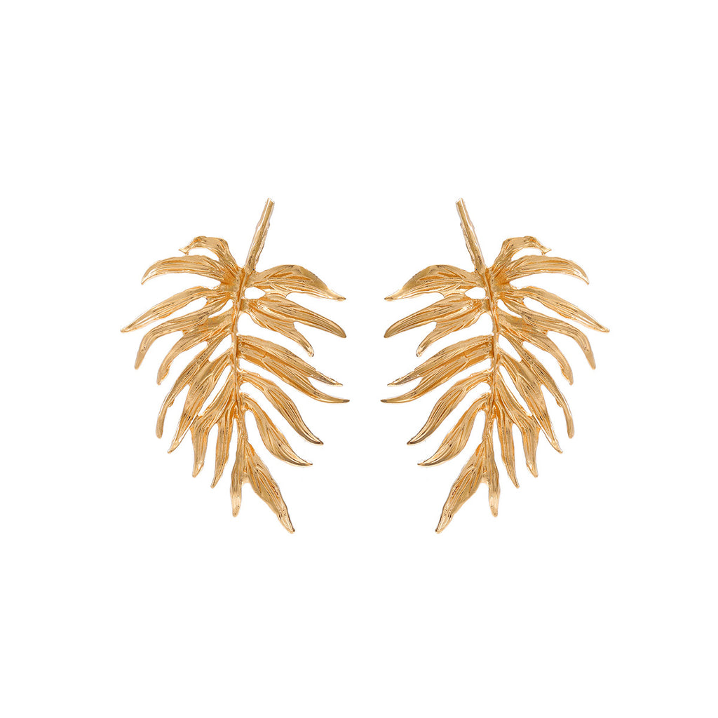 Leaves Simple Earrings Women's Advanced Design Cold Style