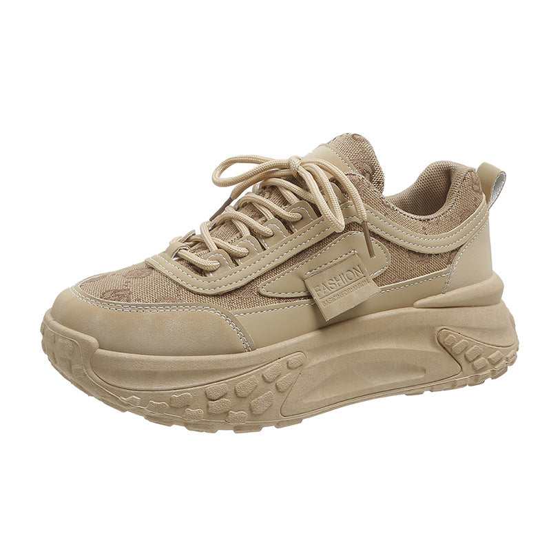 Spring New Breathable All-matching Platform Running Shoes Women