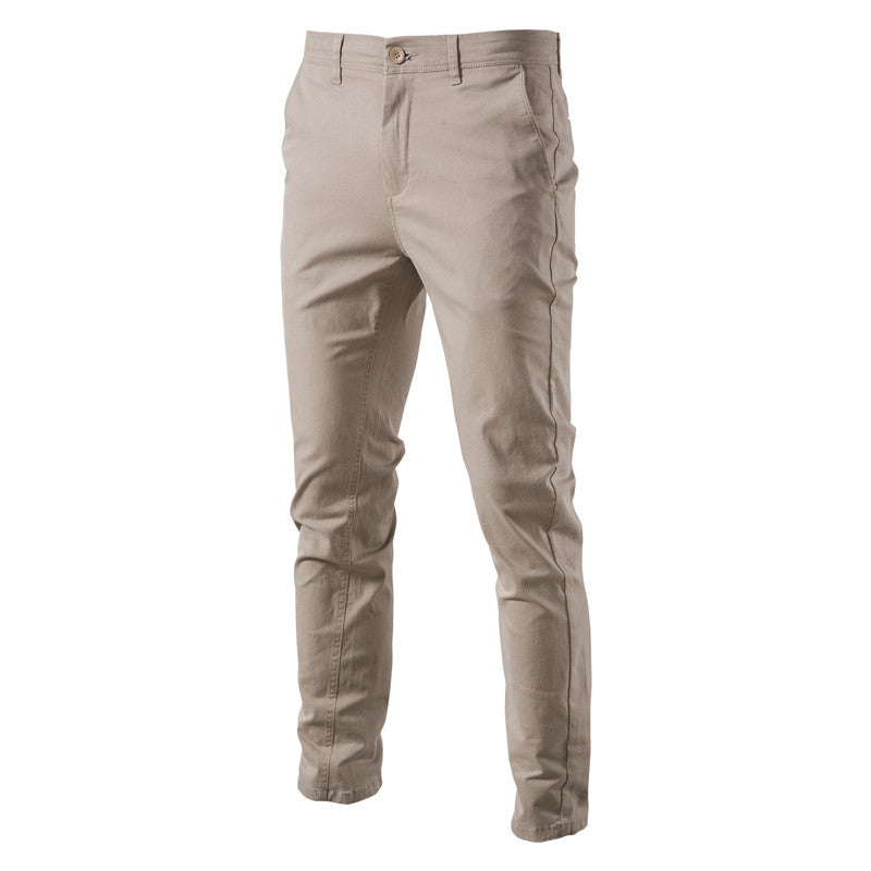 New Men's Solid Color Fashion All-match Thickened Trousers