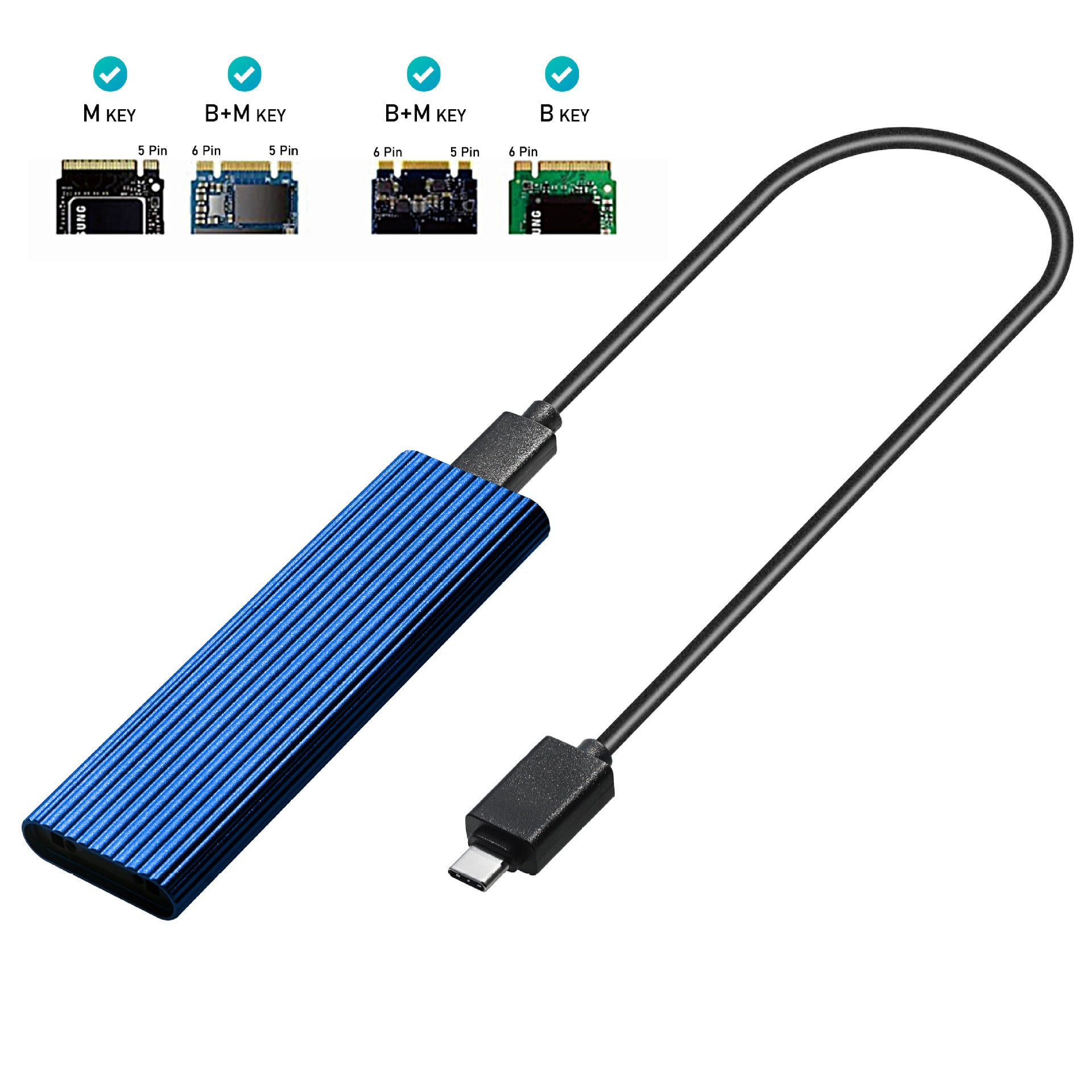 Dual Protocol SSD Universal Hard Disk Enclosure