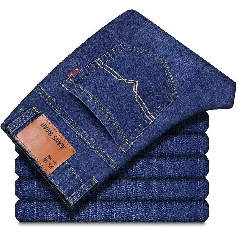 Men's Jeans Men's Loose Straight Stretch Long