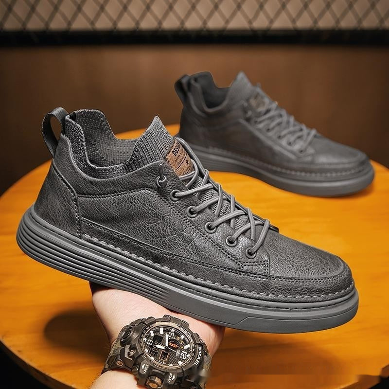 Men's Black Non-slip Wear-resistant And Lightweight Sneakers All-matching Sports