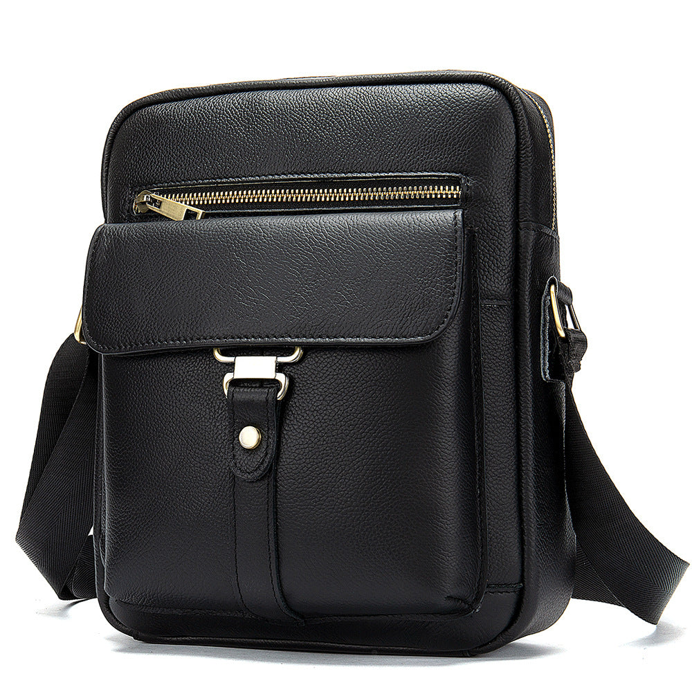 Men's Leather Messenger Bag Vintage Casual First Layer Cowhide