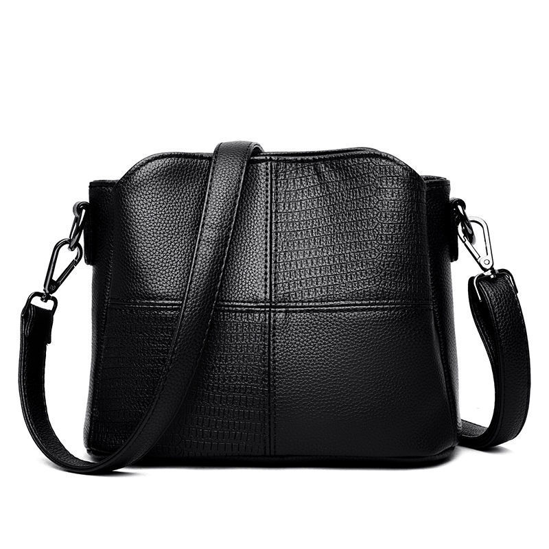 Retro Ladies Bag Simple Leisure Small Bucket Bag Leisure Multilayer One Shoulder Bag