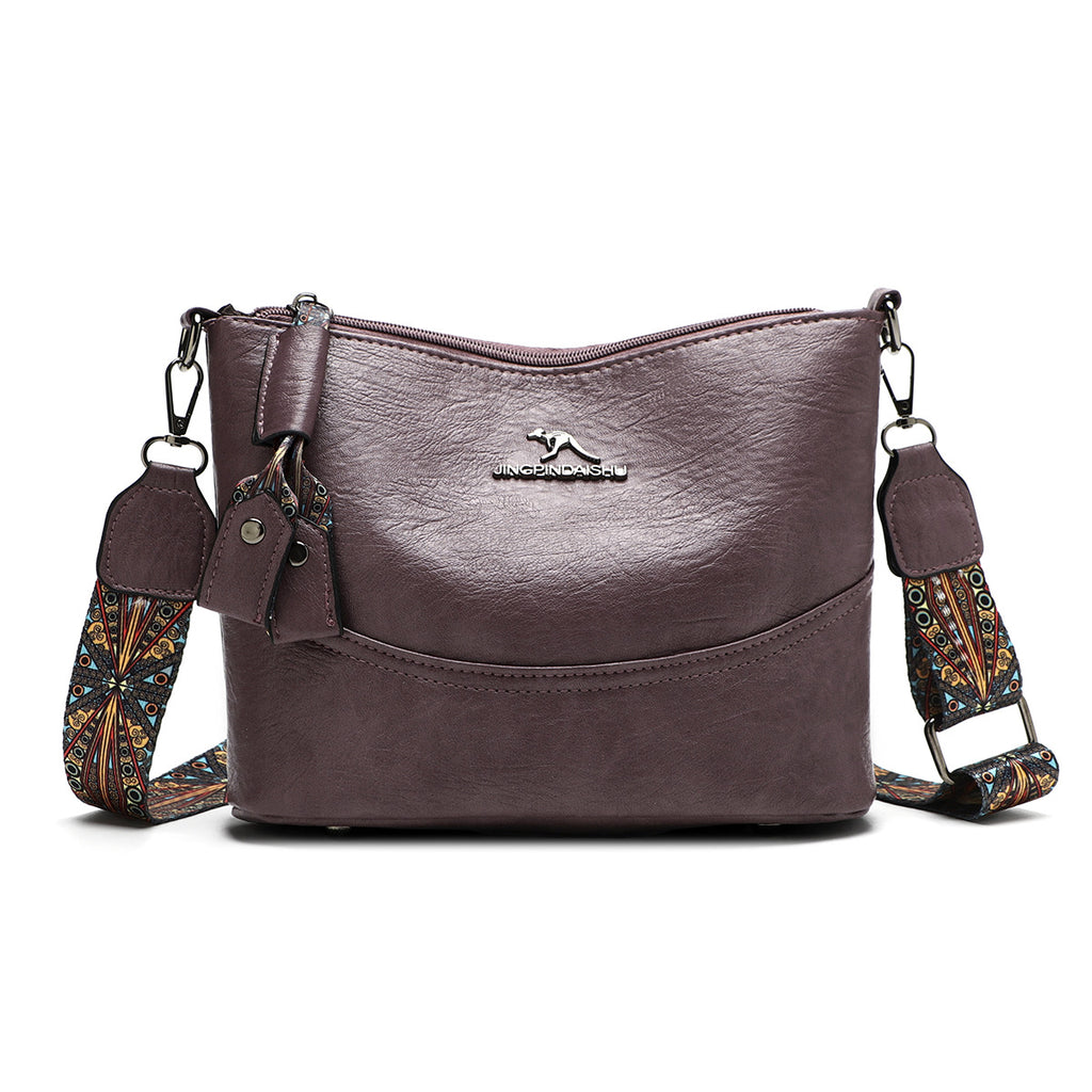 Simple Versatile Bucket Bag High-grade Light Luxury Crossbody Retro
