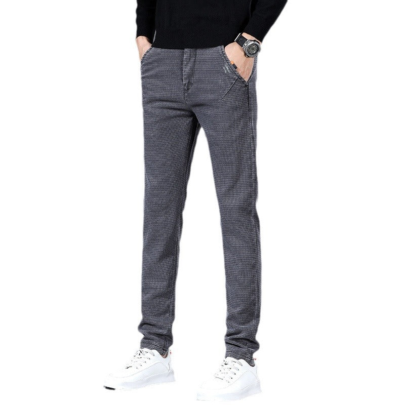 Slim-fitting Simple All-match Light Business Straight-leg Pants Men's