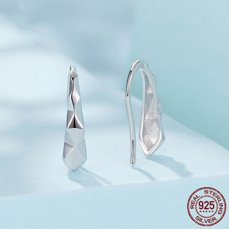 High-grade S925 Sterling Silver Rhombus Earrings