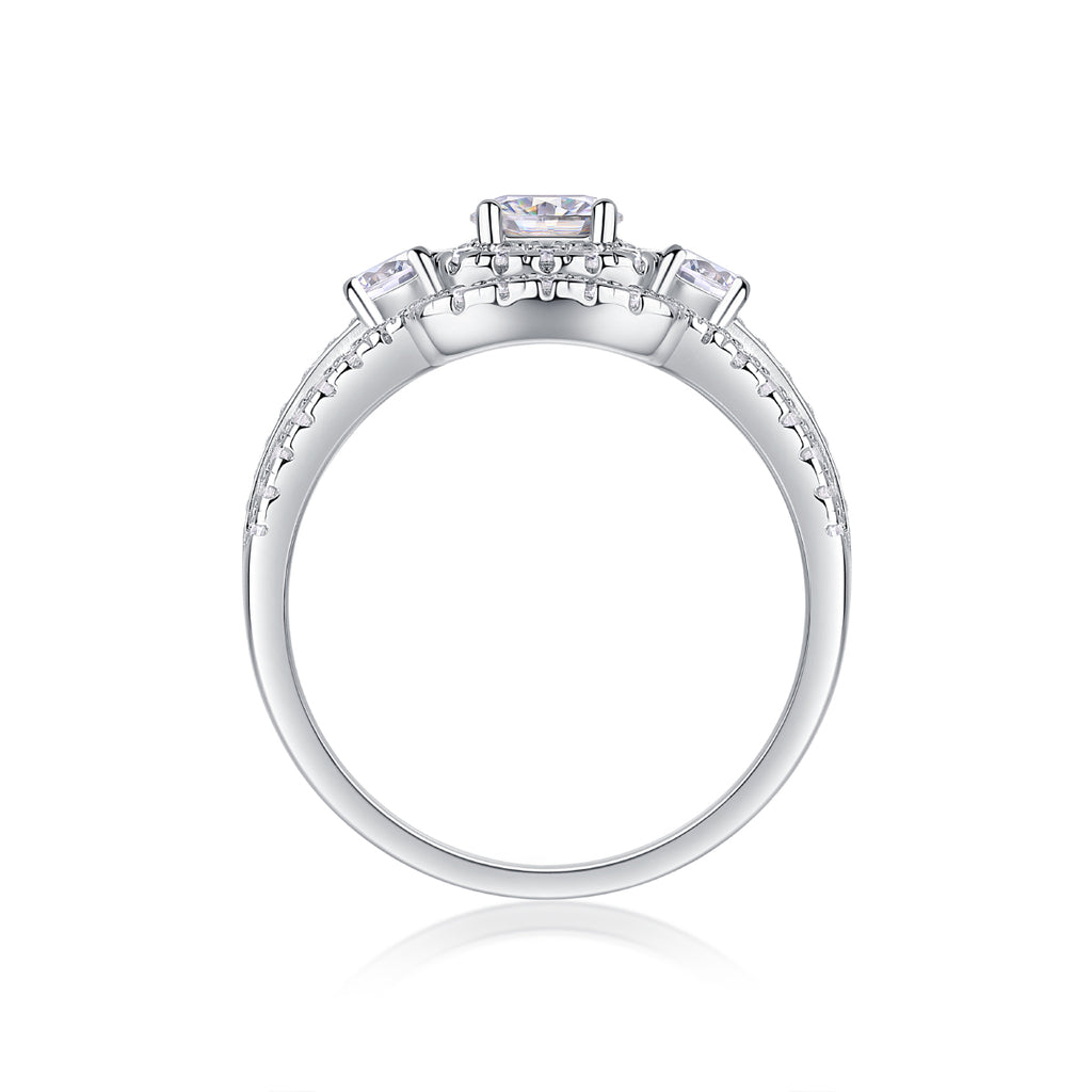 1Afternoon In The Gobi - A Fashionable And Luxurious Jewelry Piece Set With Half-carat Moissan Diamond S925 Sterling Silver And Platinum-plated Diamond Prohibit TikTok sales