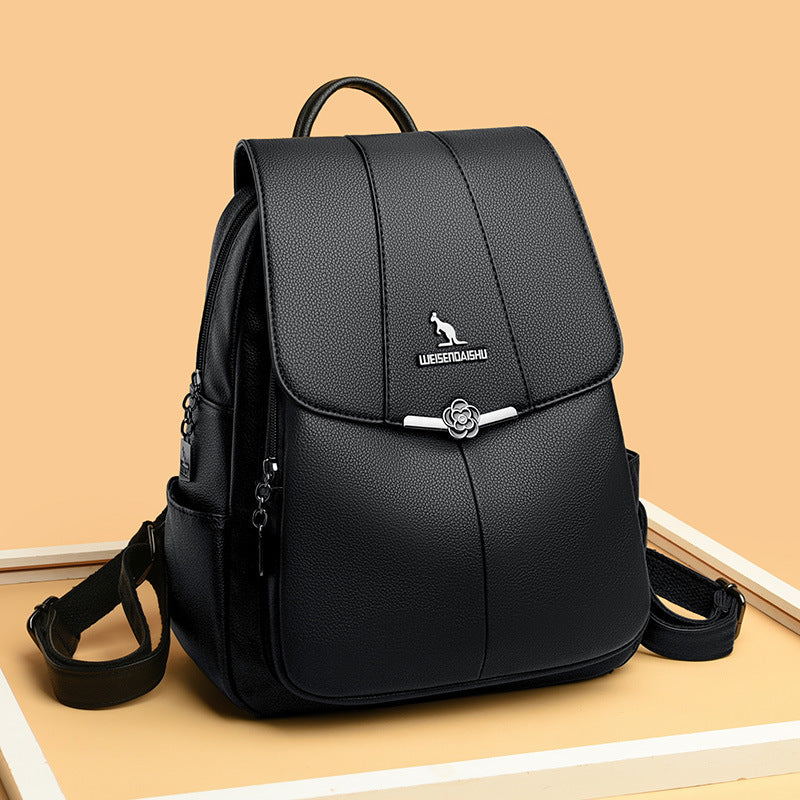 New Women's Backpack PU Soft Leather Textured Casual And Lightweight