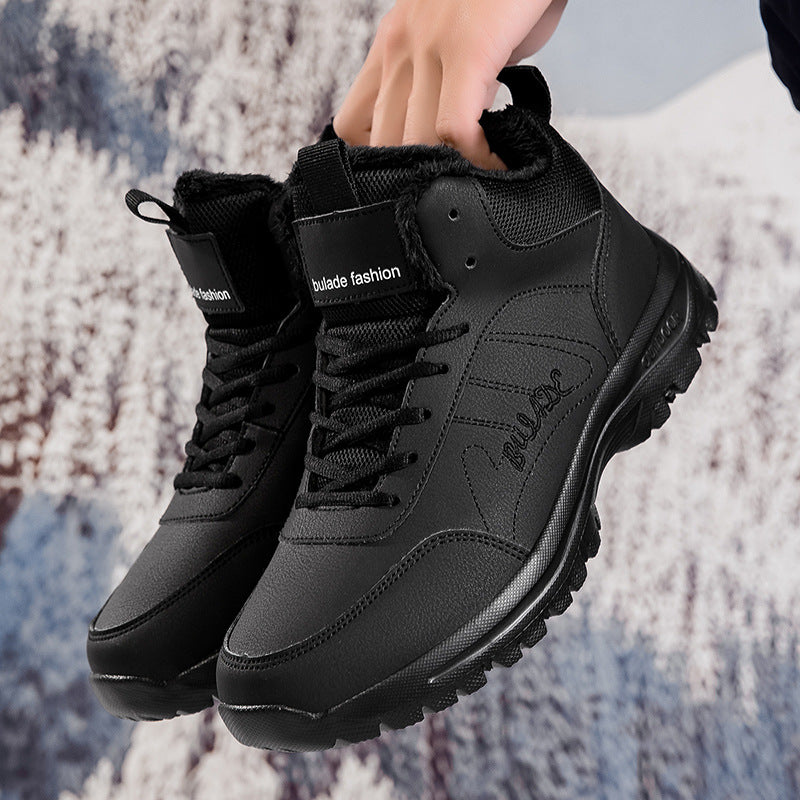 Men's Shoes Large Size Fleece-lined Casual Sports