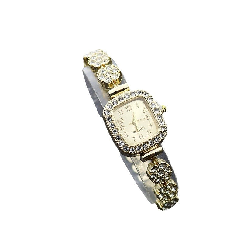 Special Interest Light Luxury Temperament And Fully-jewelled Square Fashion Watch
