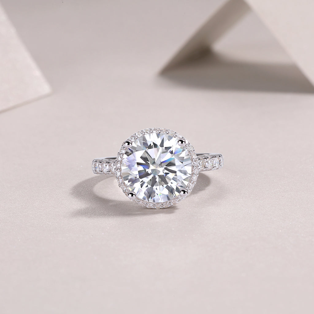 1Starry Sky - A Fashionable And Luxurious Jewelry Piece Set With 5-carat Moissan Diamond S925 Sterling Silver And Platinum-plated Diamond Prohibit TikTok sales