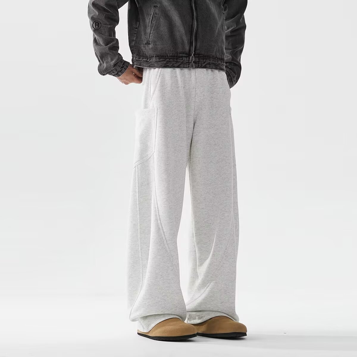 American Heavy Cleanfit Solid Color Track Sweatpants Men