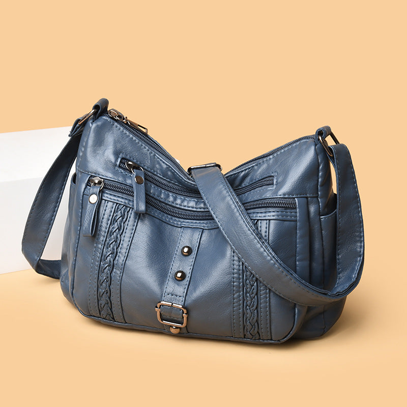 Fashionable Versatile New Soft Leather Shoulder Messenger Bag