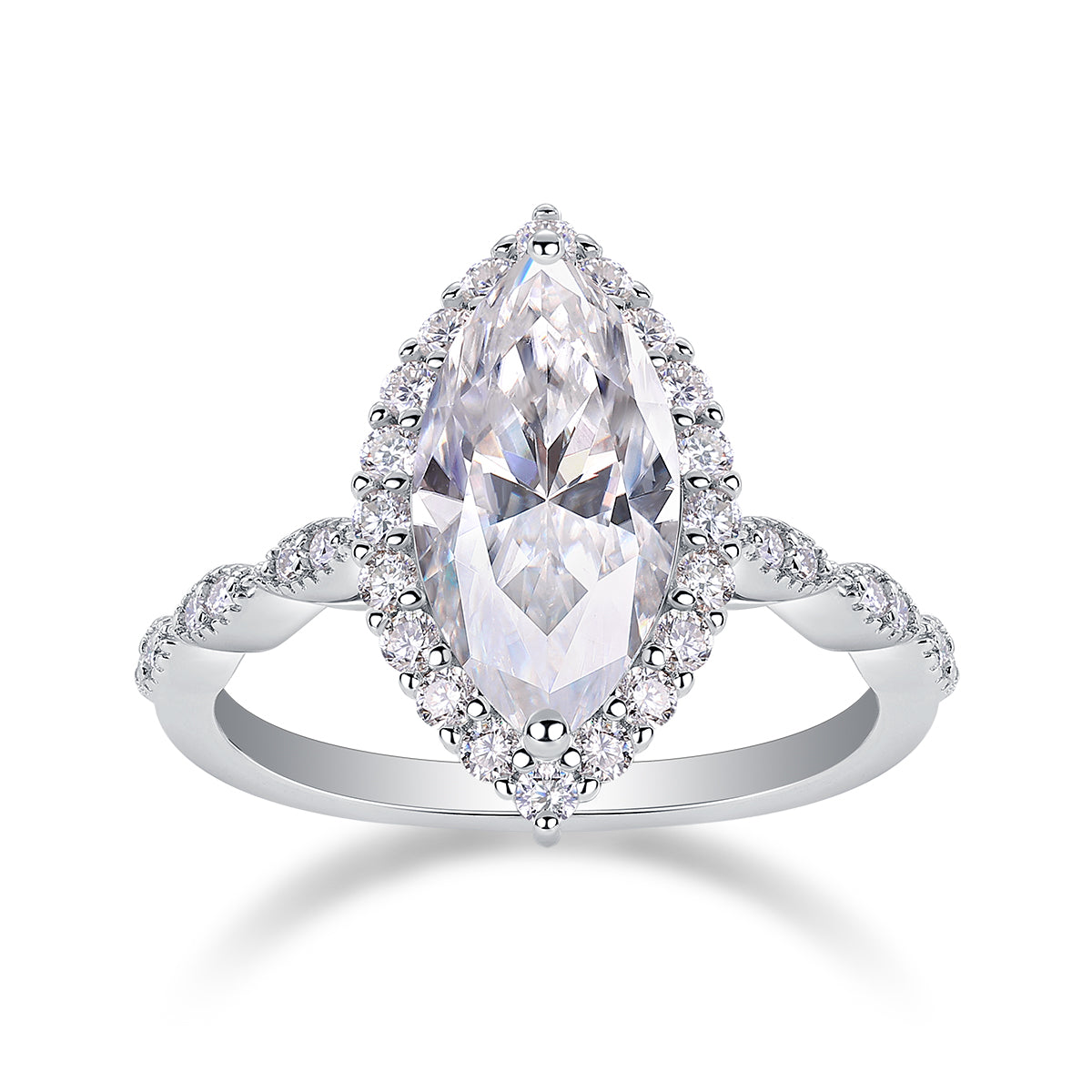 1Starlight Craze - A Fashionable Diamond Jewelry Piece Set With Moissanite S925 Sterling Silver And Platinum Diamond Ring Prohibit TikTok sales