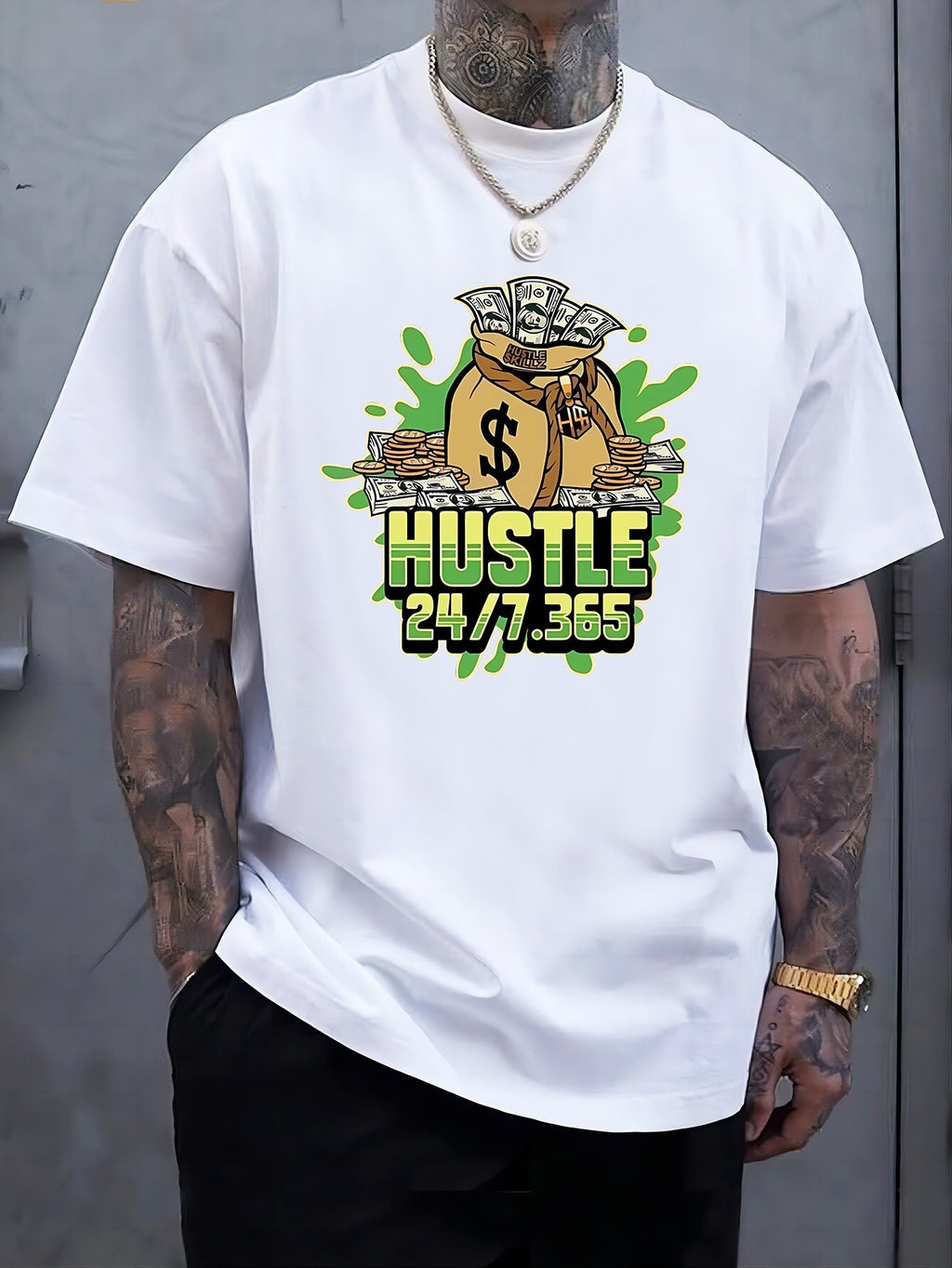 Printed Men's Summer Casual Short Sleeve Breathable T-shirt