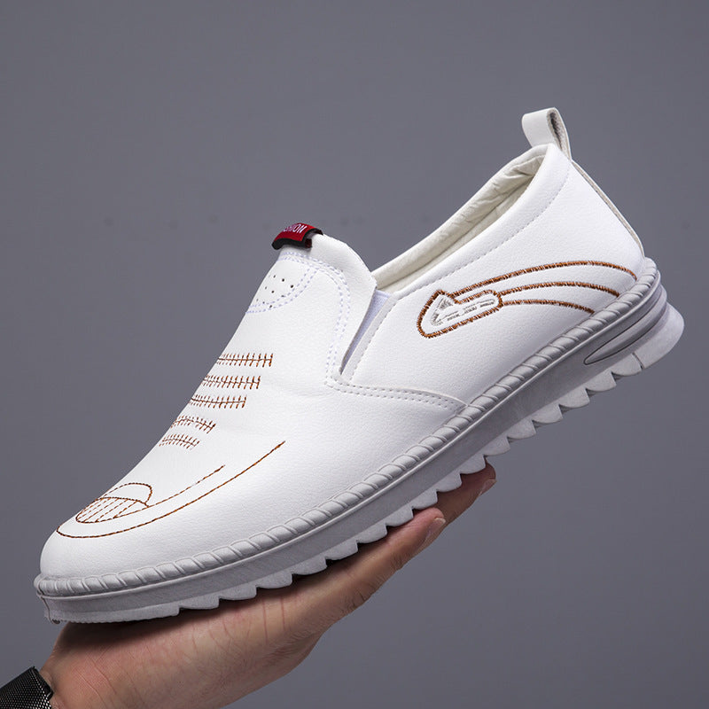 Men's Leather Shoes Spring Leisure Slip-on