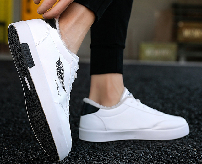Plush Thick Board Shoes Casual Versatile Student Men's Cotton Shoes