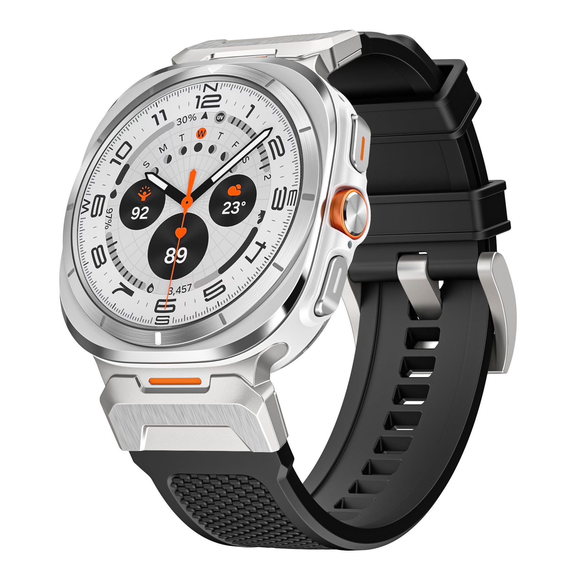 Functional Special Forces Strap Stainless Steel Rubber Watch Strap