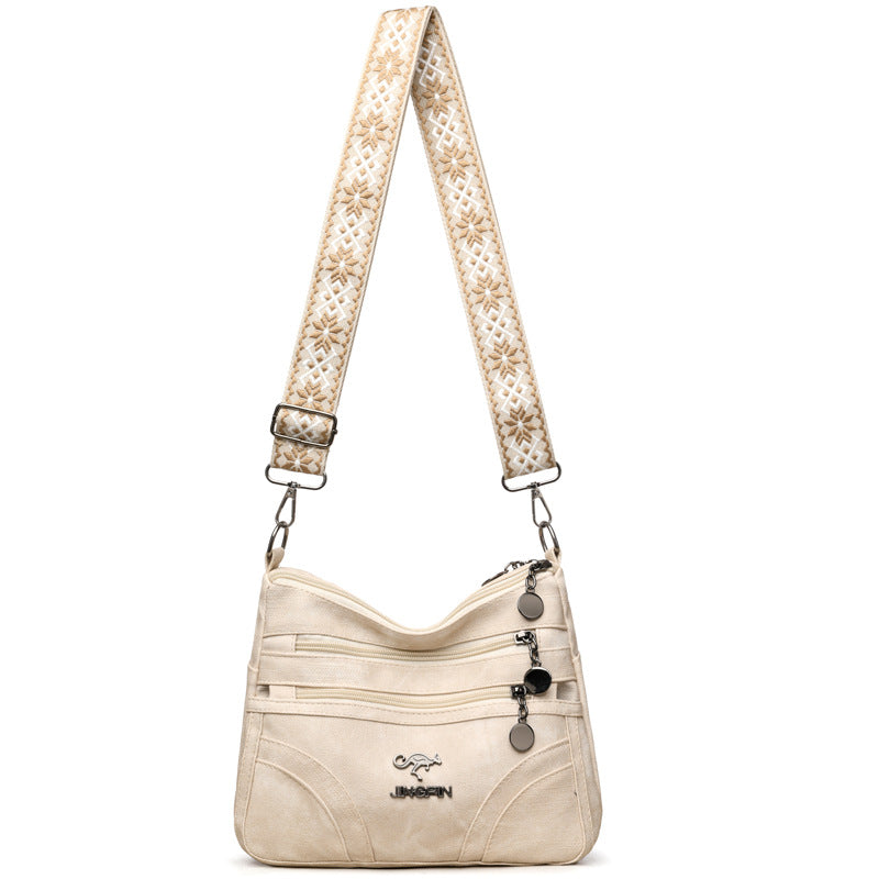 Fashion Women Shoulder Bag Large Capacity Soft Leather Textured Tote