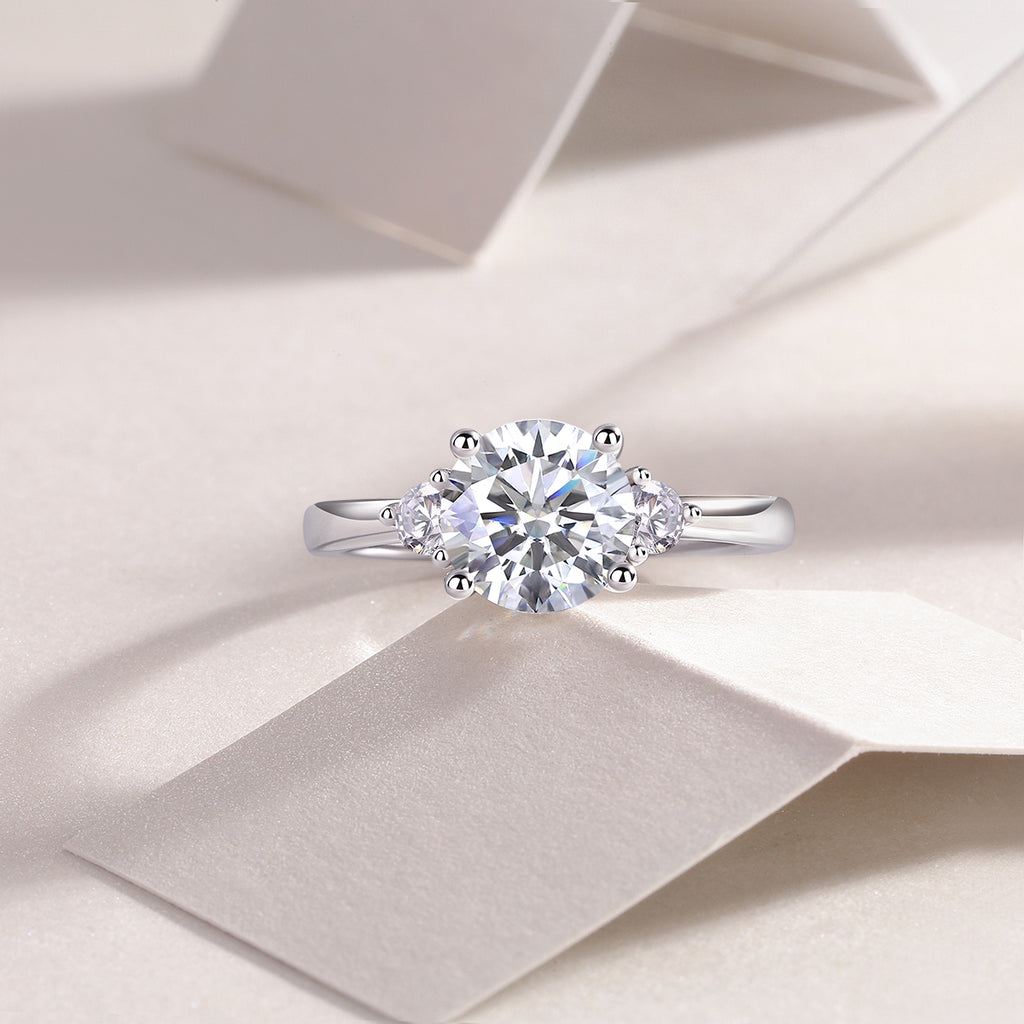 1Starry Night Brilliance - A Fashionable And Luxurious Jewelry Piece Set With 2-carat Moissan Diamond S925 Sterling Silver And Platinum-plated Diamond Prohibit TikTok sales