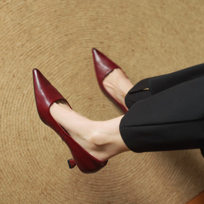 Pointed Toe Shallow Mouth All-match Commute Work Shoes