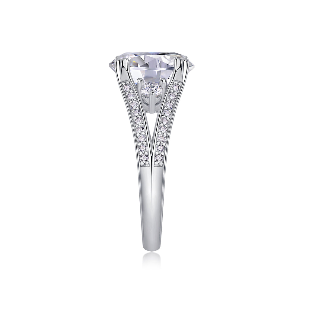 1Elegant Radiance - A Fashionable And Luxurious Jewelry Piece Set With 5-carat Moissanite S925 Sterling Silver And Platinum-plated Diamond Prohibit TikTok sales