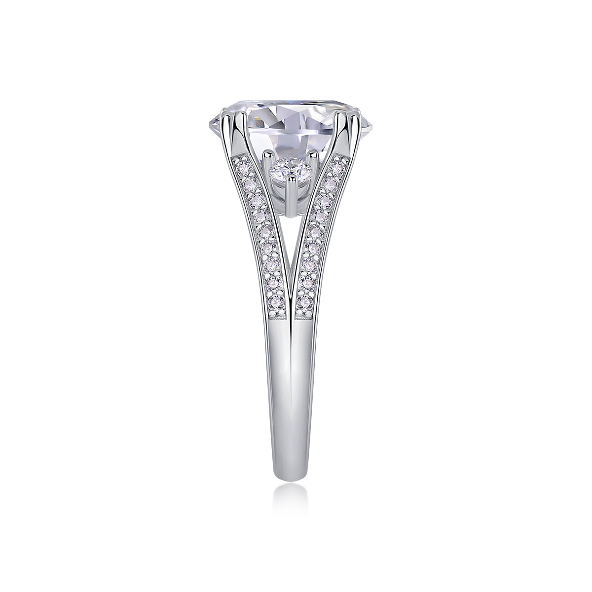 1Elegant Radiance - A Fashionable And Luxurious Jewelry Piece Set With 5-carat Moissanite S925 Sterling Silver And Platinum-plated Diamond Prohibit TikTok sales