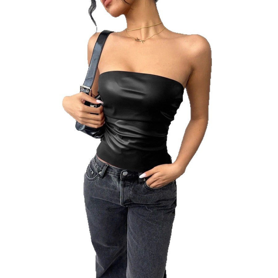Influencer-style Sleeveless Off-shoulder Tube Top For Women